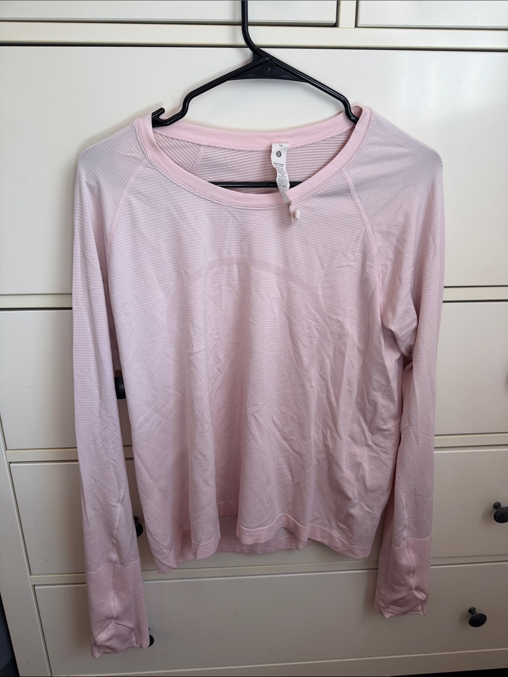 Light Pink Long Sleeve Lululemon Drifit